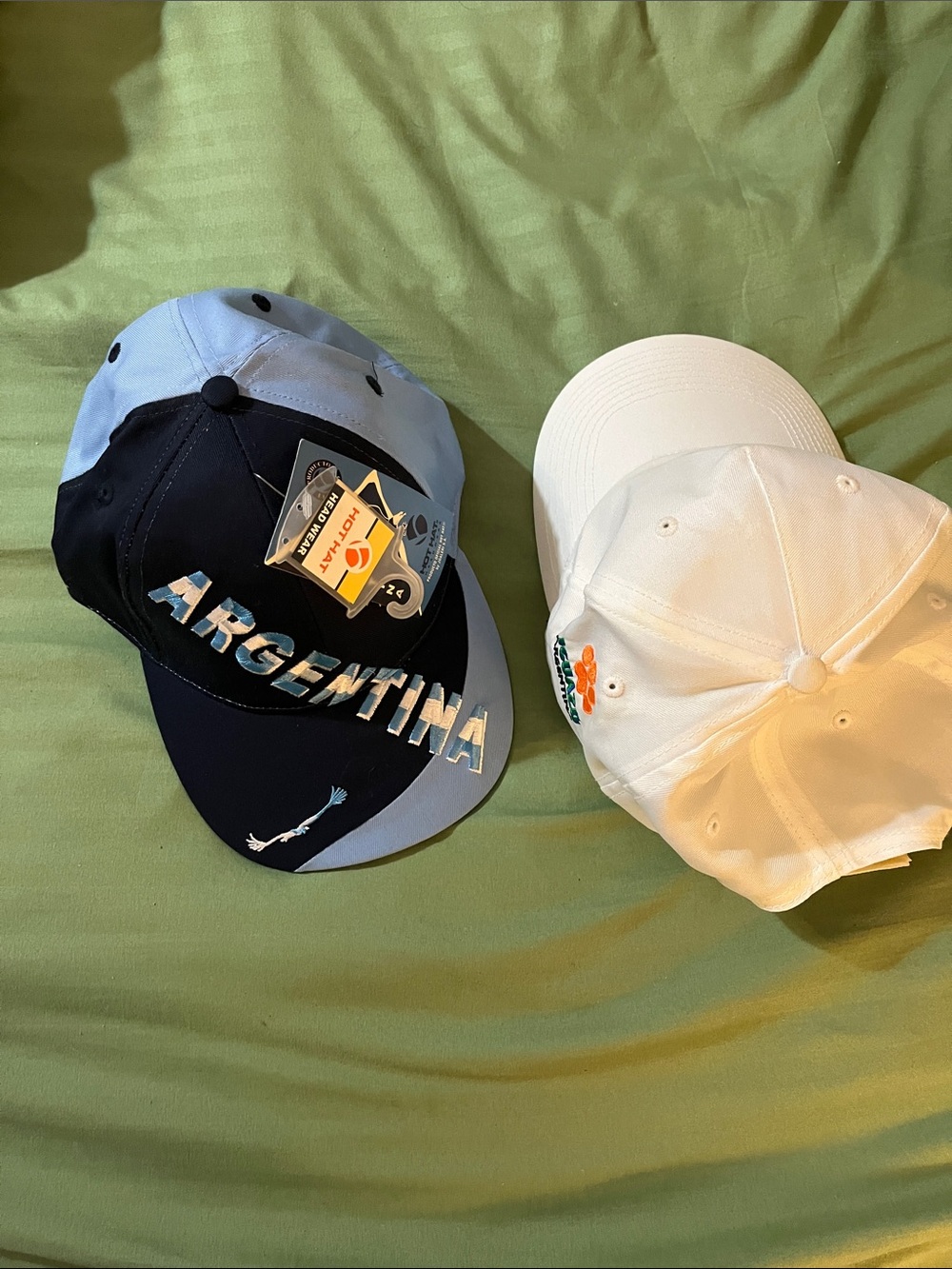 Argentina Baseball Caps in Light Blue & Navy and White